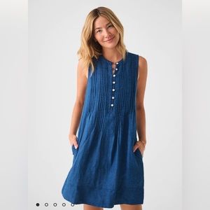 Faherty Isha Basketweave dress. NWT M